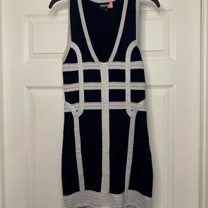 Blue and silver Bodycon Mini Dress